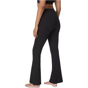 Sweaty Betty High Waist Ribbed Flare Leggings in Black
